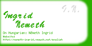 ingrid nemeth business card